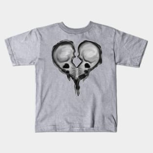 Dripping Skull and Heart Kids T-Shirt